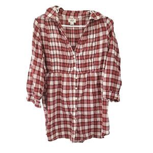 Levi's 100% Cotton Plaid Button-down Top Women's Size Medium